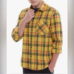 MCULIVOD Men's Plaid Flannel Winter Warm Shirt Casual Button Down Shirt 3XL